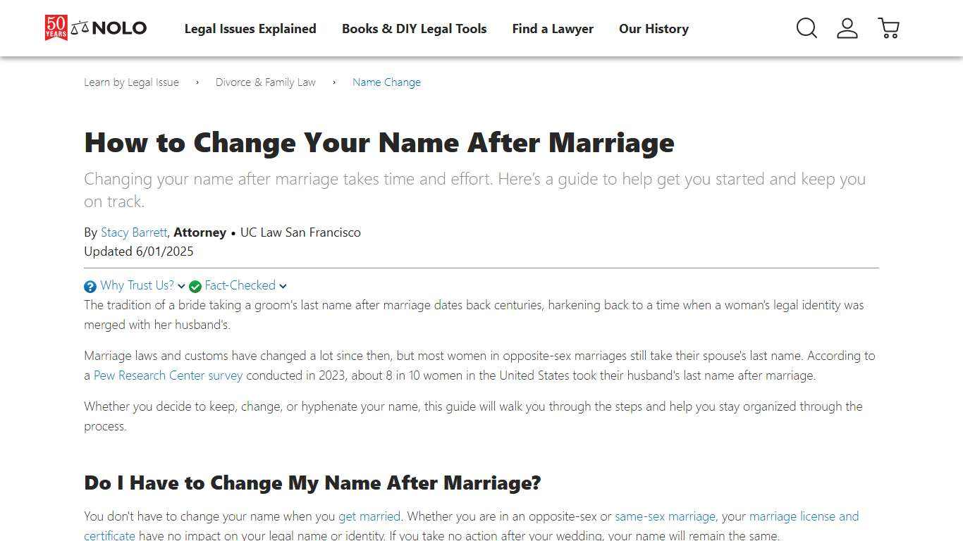 Do I Have to Change My Last Name When I Get Married?